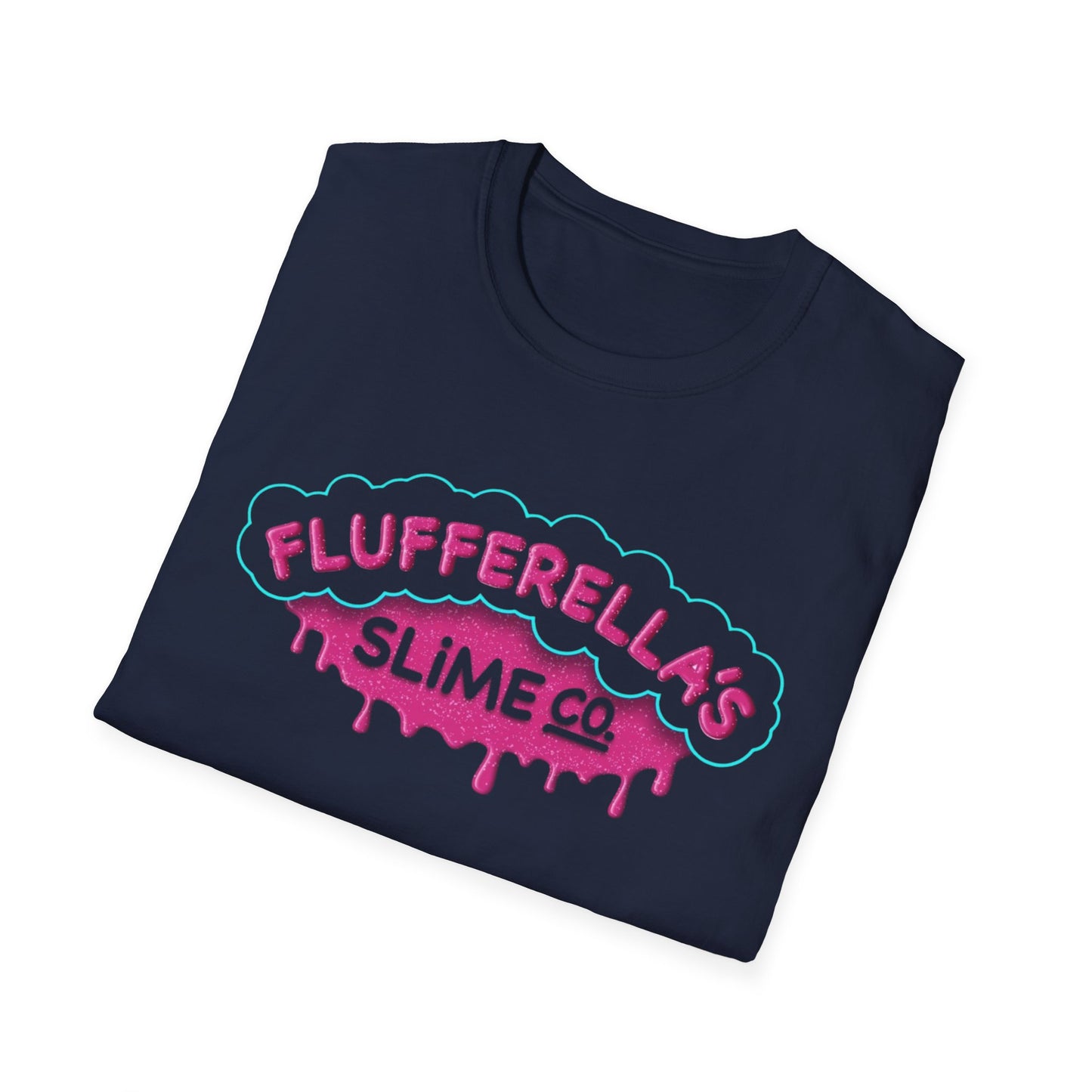 Flufferella's Slime Co Unisex Softstyle T-Shirt – Fun & Colorful Graphic Tee for Kids, Teens & Slime Lovers