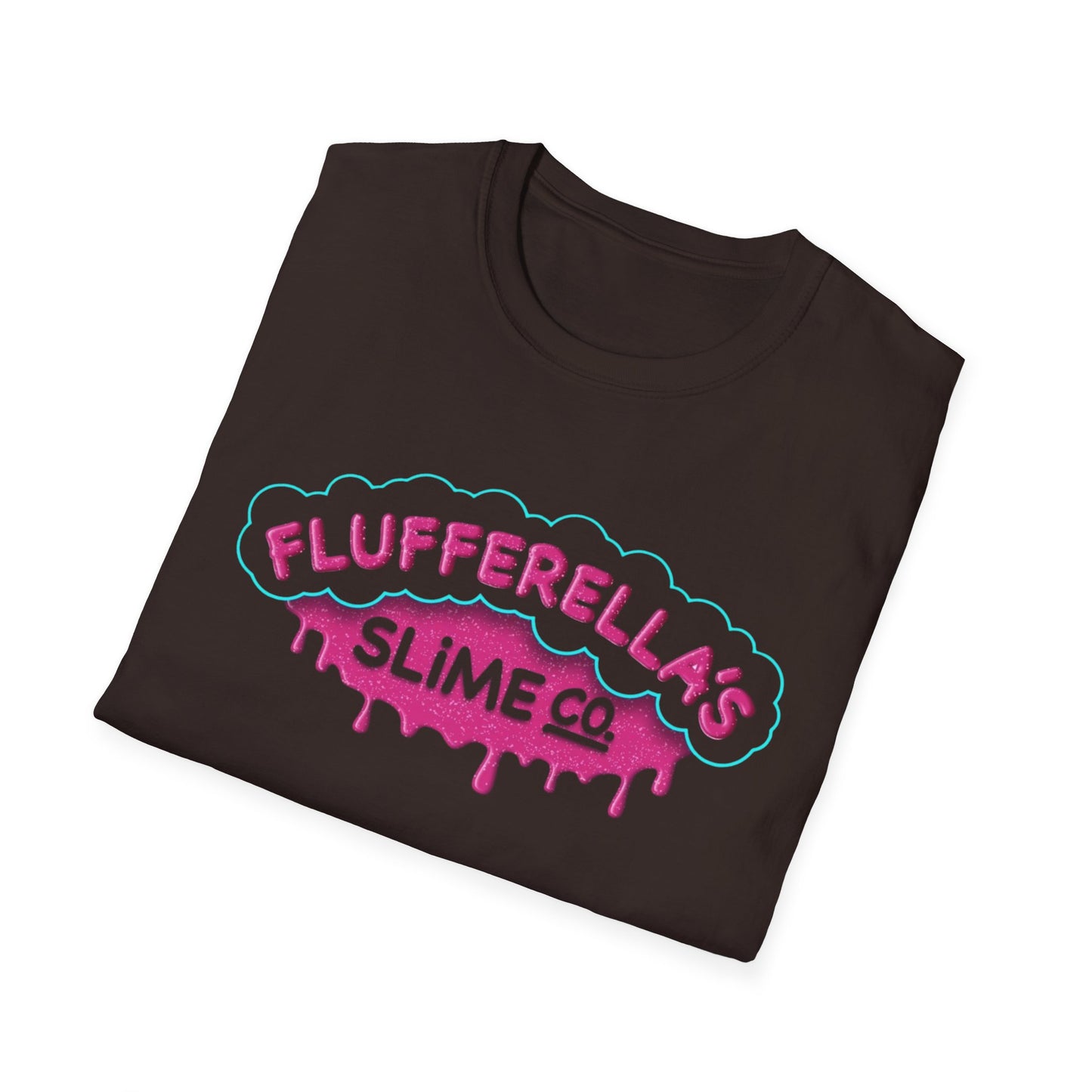 Flufferella's Slime Co Unisex Softstyle T-Shirt – Fun & Colorful Graphic Tee for Kids, Teens & Slime Lovers