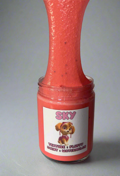 Sky Watermelon Scented Fluffy Slime (8oz)